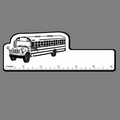 6" Ruler W/ School Bus